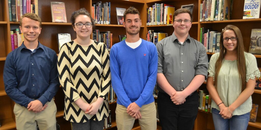 The top scholarship/award winners among the Penn Manor Class of 2017 were, from left, Malachi Lyon, Maddie Beatty, Doug Kramer, James Mintzer and Alyssa Ames.
