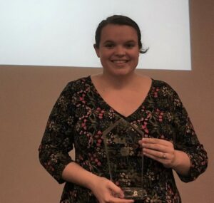 Molly Miller with her award