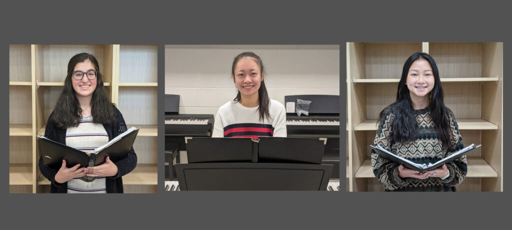 Grace Fafel, Nicole Chen and Paige Wall.
