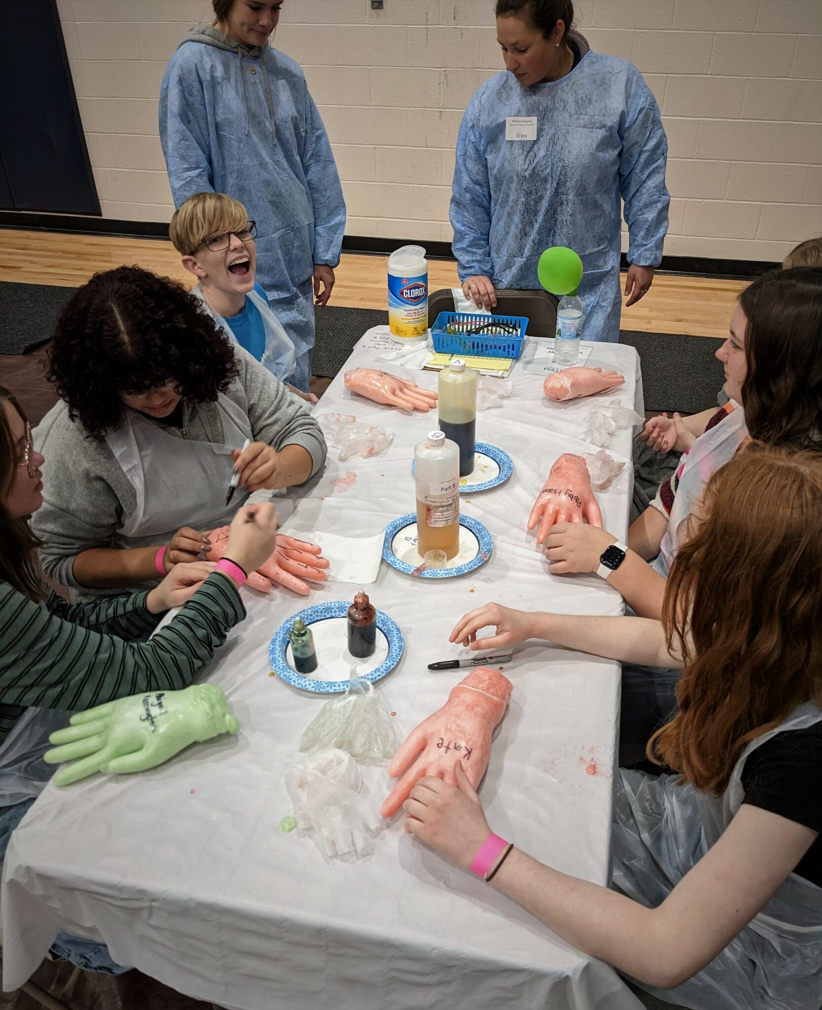 Photo of students participating in the STEM Summit