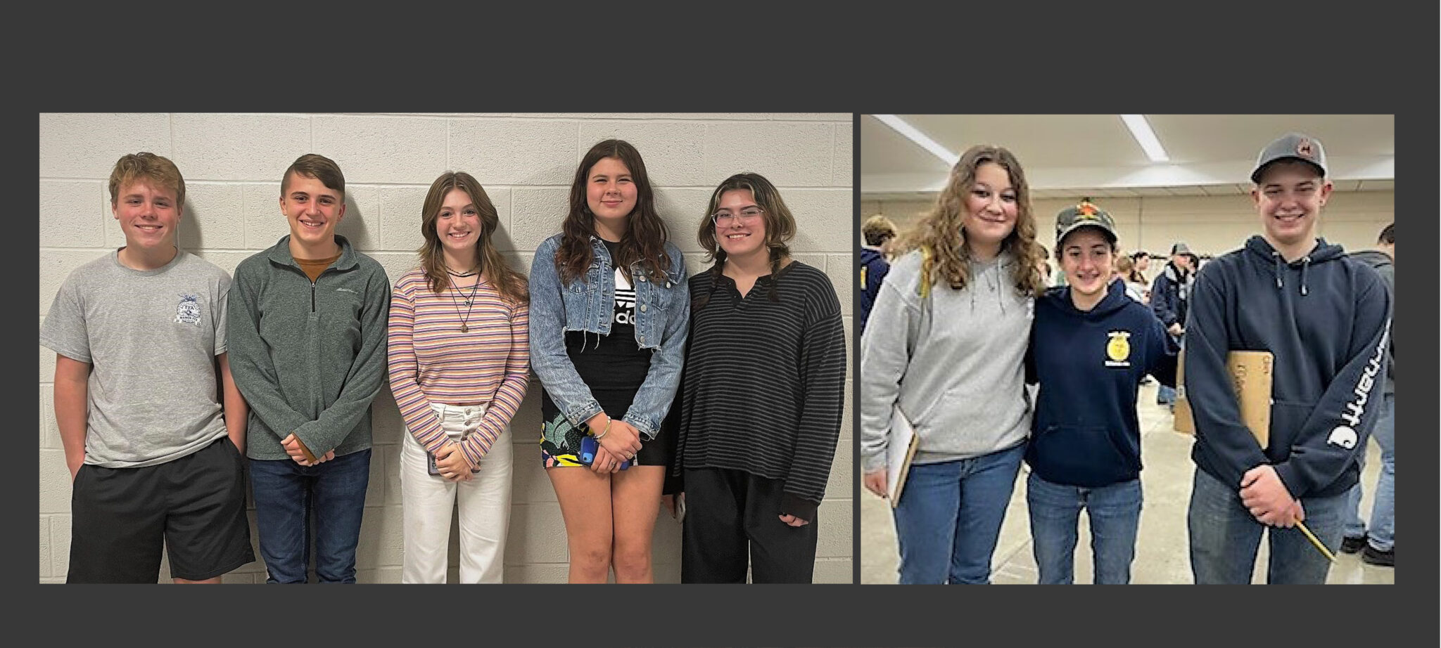 Photos of Milk Quality and Forestry teams of students.