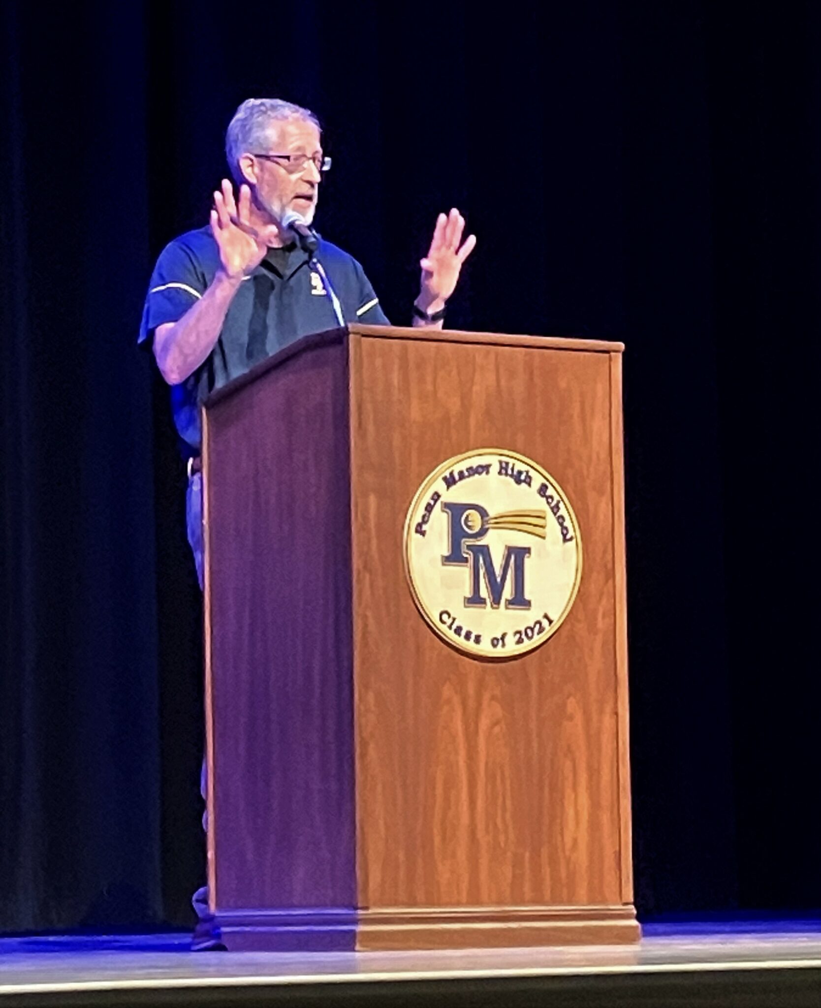 Photo of Doug Kramer addressing the audience.